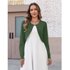 Zeagoo Cropped Cardigan Sweaters for Women Long Sleeve Shrug for Dresses(Army Green)