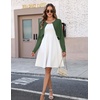 Zeagoo Cropped Cardigan Sweaters for Women Long Sleeve Shrug for Dresses(Army Green)