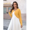 Zeagoo Cropped Cardigan Sweaters for Women Long Sleeve Shrug for Dresses(Yellow)