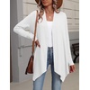Zeagoo Lightweight Cardigan for Women Long Sleeve Open Front Cardigans(A White)