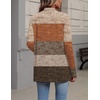 Zeagoo Lightweight Cardigan for Women Long Sleeve Open Front Cardigans(Color Blocking-jh398)