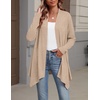 Zeagoo Lightweight Cardigan for Women Long Sleeve Open Front Cardigans(Khaki)