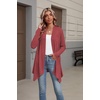 Zeagoo Lightweight Cardigan for Women Long Sleeve Open Front Cardigans(Red)