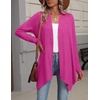 Zeagoo Lightweight Cardigan for Women Long Sleeve Open Front Cardigans(Rose Red)