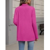 Zeagoo Lightweight Cardigan for Women Long Sleeve Open Front Cardigans(Rose Red)