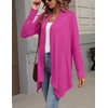 Zeagoo Lightweight Cardigan for Women Long Sleeve Open Front Cardigans(Rose Red)