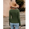 Zeagoo Sweaters for Women 2026 Knit Trendy Long Sleeve Lightweight Slim Fit Pullover Cutout Tops S-XXL(Army Green)
