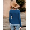 Zeagoo Sweaters for Women 2026 Knit Trendy Long Sleeve Lightweight Slim Fit Pullover Cutout Tops S-XXL(Lake Blue)