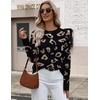 Zeagoo Sweaters for Women Cropped Crewneck Basic 2026 Trendy Fall Tops(Black Leopard Print)