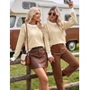 Zeagoo Sweaters for Women Fall Outfits Trendy 2026 Long Sleeve Shirts Bussiness Casual Knit Pullover Sweater Tops(Color Block 1 Long Sleeve)
