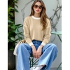 Zeagoo Sweaters for Women Fall Outfits Trendy 2026 Long Sleeve Shirts Bussiness Casual Knit Pullover Sweater Tops(Color Block 1 Long Sleeve)