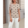 Zeagoo Sweaters for Women Tops Short Sleeve Crewneck Basic Fashion Clothing(Love Print-khaki Ax72)
