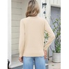 Zeagoo Women’s 2026 Fall Long Sleeve Sweaters V Neck Dressy Casual Tops(Beige)