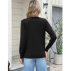 Zeagoo Women’s 2026 Fall Long Sleeve Sweaters V Neck Dressy Casual Tops(Black)