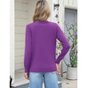 Zeagoo Women’s 2026 Fall Long Sleeve Sweaters V Neck Dressy Casual Tops(Dark Purple)