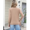 Zeagoo Women’s 2026 Fall Long Sleeve Sweaters V Neck Dressy Casual Tops(Khaki)