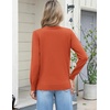 Zeagoo Women’s 2026 Fall Long Sleeve Sweaters V Neck Dressy Casual Tops(Orange)
