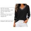 Zeagoo Women’s 2026 Fall V Neck Sweaters Long Sleeve Tops Fashion Clothing(Black Stripe)