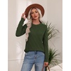 Zeagoo Women’s Cable Knit Sweaters Fall Winter Long Sleeve Crewneck Tops(Army Green)