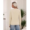 Zeagoo Women’s Cable Knit Sweaters Fall Winter Long Sleeve Crewneck Tops(Beige)