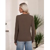 Zeagoo Women’s Cable Knit Sweaters Fall Winter Long Sleeve Crewneck Tops(Brown)