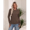 Zeagoo Women’s Cable Knit Sweaters Fall Winter Long Sleeve Crewneck Tops(Brown)