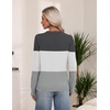 Zeagoo Women’s Cable Knit Sweaters Fall Winter Long Sleeve Crewneck Tops(Colorblock-grey)