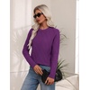 Zeagoo Women’s Cable Knit Sweaters Fall Winter Long Sleeve Crewneck Tops(Dark Purple)
