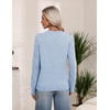 Zeagoo Women’s Cable Knit Sweaters Fall Winter Long Sleeve Crewneck Tops(Light Blue)