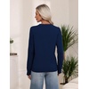 Zeagoo Women’s Cable Knit Sweaters Fall Winter Long Sleeve Crewneck Tops(Navy Blue)