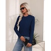 Zeagoo Women’s Cable Knit Sweaters Fall Winter Long Sleeve Crewneck Tops(Navy Blue)