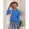 Zeagoo Women’s Cable Knit Sweaters Fall Winter Long Sleeve Crewneck Tops(Sky Blue)