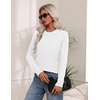 Zeagoo Women’s Cable Knit Sweaters Fall Winter Long Sleeve Crewneck Tops(White)