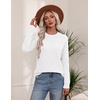 Zeagoo Women’s Cable Knit Sweaters Fall Winter Long Sleeve Crewneck Tops(White)