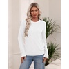 Zeagoo Women’s Cable Knit Sweaters Fall Winter Long Sleeve Crewneck Tops(White)