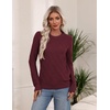 Zeagoo Women’s Cable Knit Sweaters Fall Winter Long Sleeve Crewneck Tops(Wine Red)