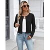 Zeagoo Women’s Cropped Cardigan Sweaters Lightweight Bolero Shrug for Dress(01-black)