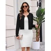 Zeagoo Women’s Cropped Cardigan Sweaters Lightweight Bolero Shrug for Dress(01-black)
