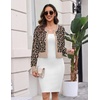 Zeagoo Women’s Cropped Cardigan Sweaters Lightweight Bolero Shrug for Dress(Beige Leopard)