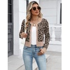 Zeagoo Women’s Cropped Cardigan Sweaters Lightweight Bolero Shrug for Dress(Beige Leopard)