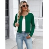 Zeagoo Women’s Cropped Cardigan Sweaters Lightweight Bolero Shrug for Dress(Deep Green)