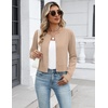 Zeagoo Women’s Cropped Cardigan Sweaters Lightweight Bolero Shrug for Dress(Khaki)