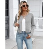Zeagoo Women’s Cropped Cardigan Sweaters Lightweight Bolero Shrug for Dress(Light Gray)