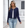 Zeagoo Women’s Cropped Cardigan Sweaters Lightweight Bolero Shrug for Dress(Navy)