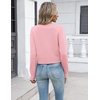 Zeagoo Women’s Cropped Cardigan Sweaters Lightweight Bolero Shrug for Dress(Pink)