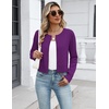 Zeagoo Women’s Cropped Cardigan Sweaters Lightweight Bolero Shrug for Dress(Purple)