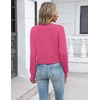 Zeagoo Women’s Cropped Cardigan Sweaters Lightweight Bolero Shrug for Dress(Rose Red)