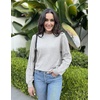 Zeagoo Womens Sweaters 2026 Long Sleeve Crew Neck Lightweight Pullover Knitted Cute Fall Fashion Tops(Light Grey)