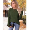 Zeagoo Womens Sweaters Crewneck Long Sleeve Soft Casual Knit Pullover Tops(Army Green)