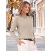 Zeagoo Womens Sweaters Crewneck Long Sleeve Soft Casual Knit Pullover Tops(Dark Apricot)